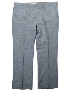 Vintage Unbranded Dress Pants Mens 46 Gray Excellent Textured Trousers 46R W41